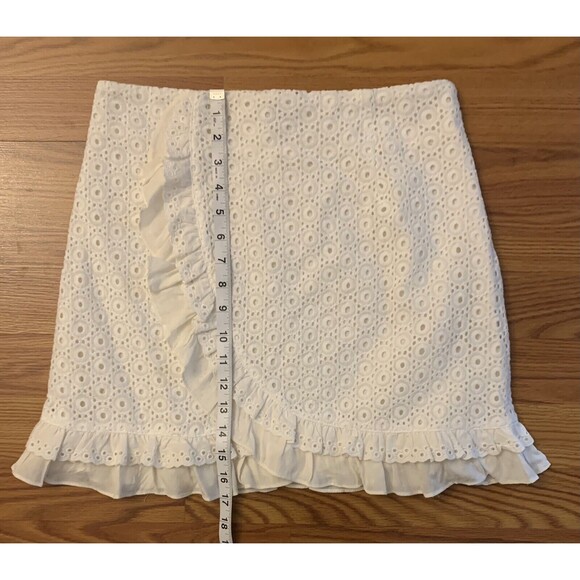 4 For $20 Yours Truly Maisy Eyelet Skirt Ivory Size 12 - Picture 4 of 8